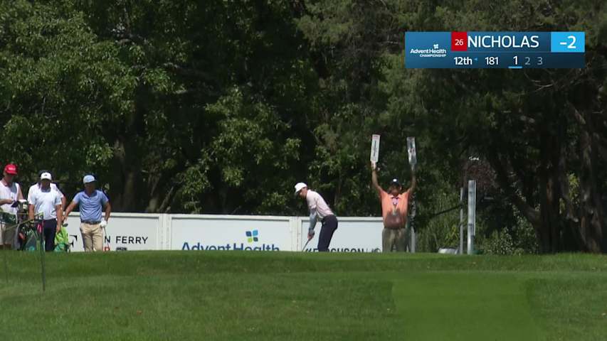 James Nicholas makes birdie on No. 12 at AdventHealth