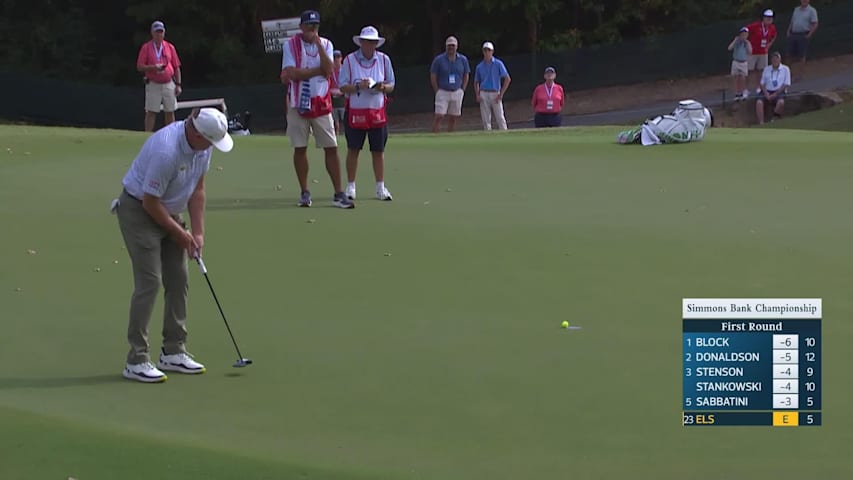 Ernie Els makes birdie on No. 6 at Simmons Bank Championship