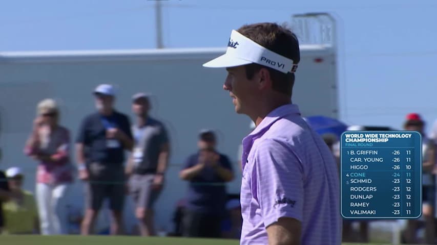Trevor Cone makes birdie on No. 11 at World Wide Technology