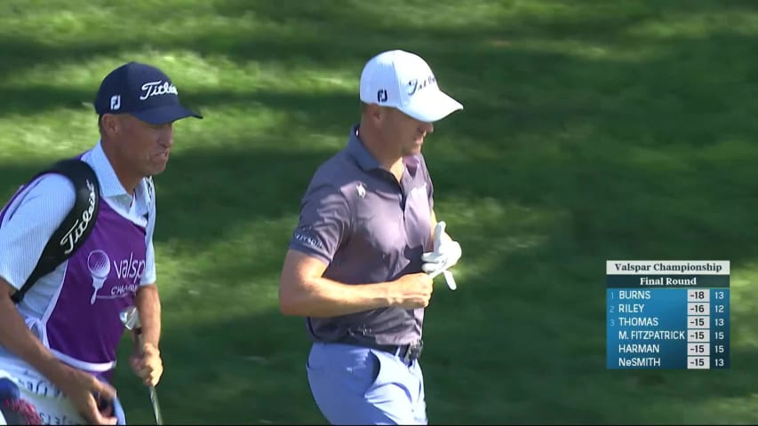 Justin Thomas spins approach to set up birdie at Valspar