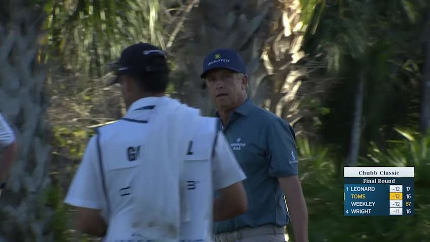 David Toms makes par putt on No. 17 at Chubb Classic