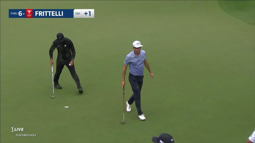 Dylan Frittelli goes at flag and makes birdie at Wyndham