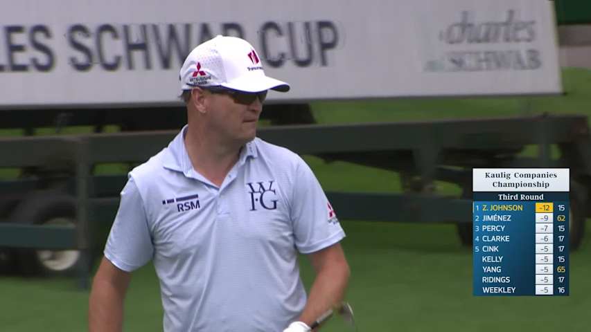 Zach Johnson makes birdie on No. 16 at Kaulig Companies Championship