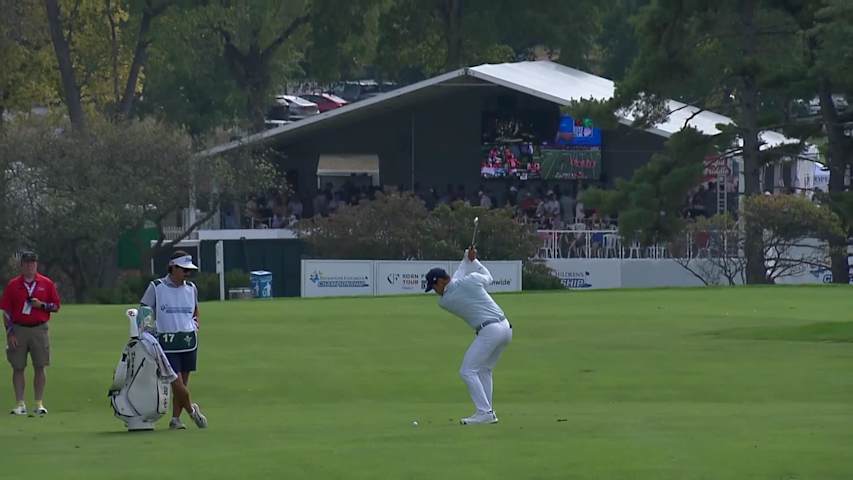 Jeffrey Kang makes birdie on No. 14 at Nationwide Children's