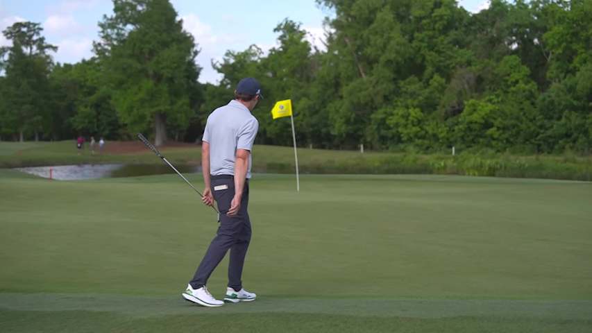 Alex Fitzpatrick/Matt Fitzpatrick holes out for birdie from 59-feet on No. 16 at Zurich Classic