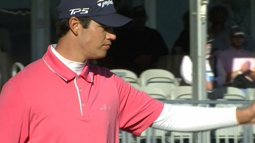 Beau Hossler closes with birdie on No. 18 at Sanderson Farms