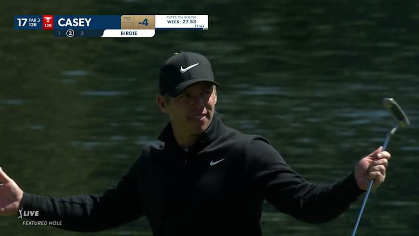 Paul Casey holes long birdie putt at THE PLAYERS