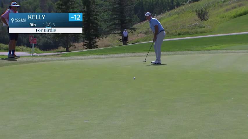 Jerry Kelly makes birdie putt on No. 9 at Rogers Charity Classic