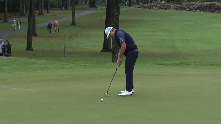 Justin Leonard makes birdie on No. 4 at Simmons Bank Championship