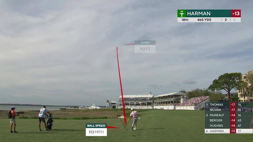 Brian Harman throws a dart to set up birdie at RBC Heritage