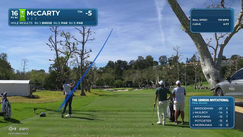 Matt McCarty holes out 19-foot birdie putt from fairway at The Genesis