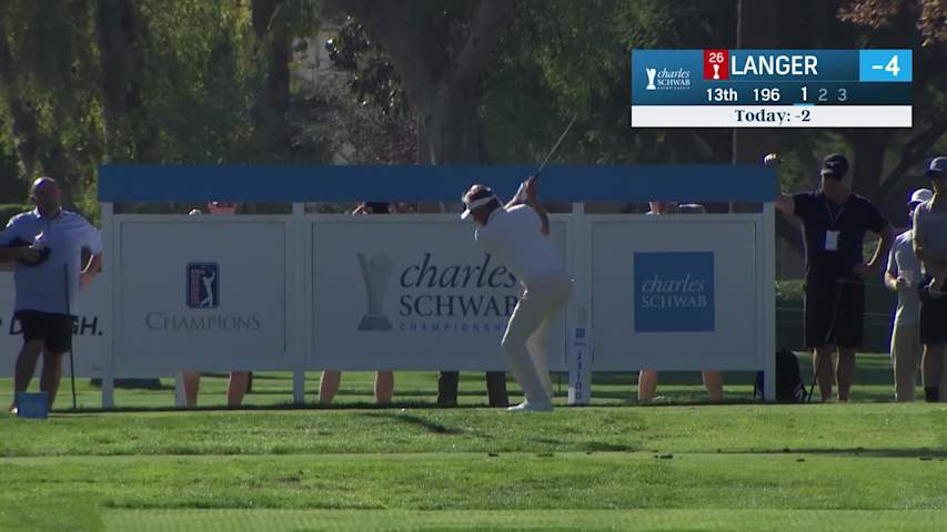 Bernhard Langer makes birdie on No. 13 at Charles Schwab Cup Championship