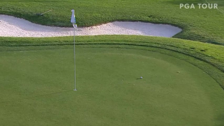 Si Woo Kim birdies No. 14 at AT&T Pebble Beach