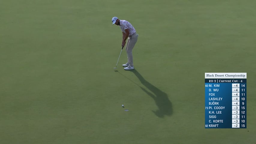 Kevin Tway rolls in birdie at Black Desert