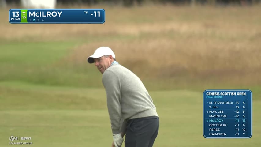 Rory McIlroy's drive sets up birdie on No. 13 at Genesis Scottish Open