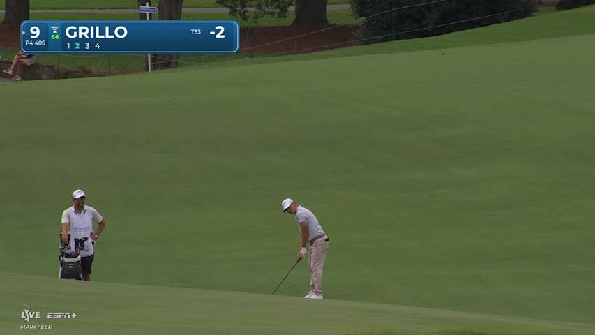 Emiliano Grillo makes birdie on No. 9 at Wyndham