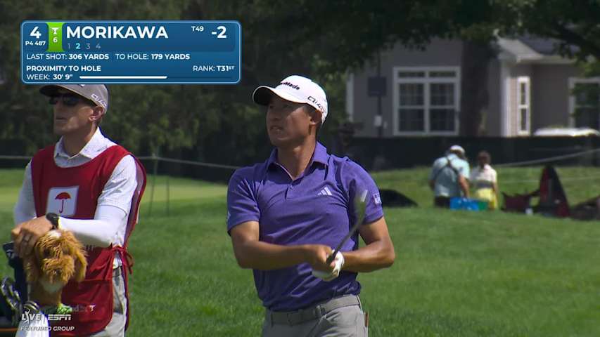 Collin Morikawa's 178-yard approach sets up birdie on No. 4 at Travelers