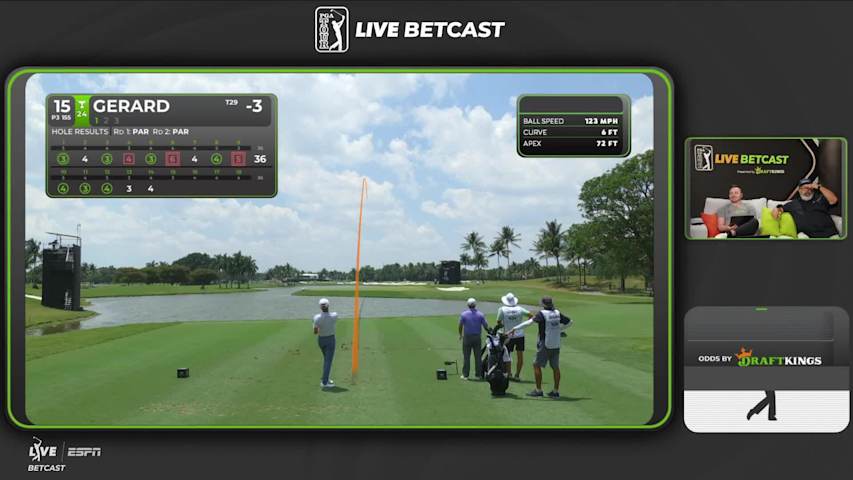 Ryan Gerard hits tee shot to 5 feet, sets up birdie on No. 15 at Cadillac