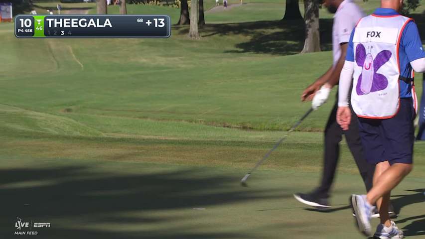 Sahith Theegala holes 23-foot rough shot for birdie at FedEx St. Jude