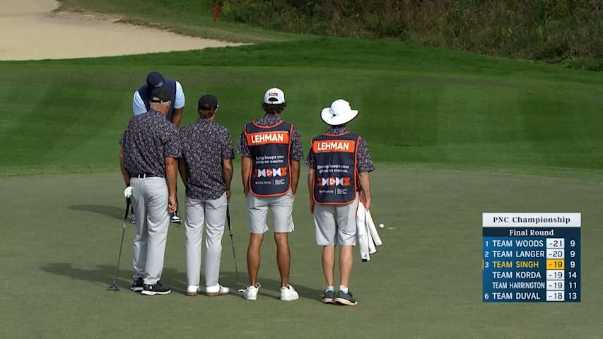Qass Singh drops in birdie putt at PNC Championship