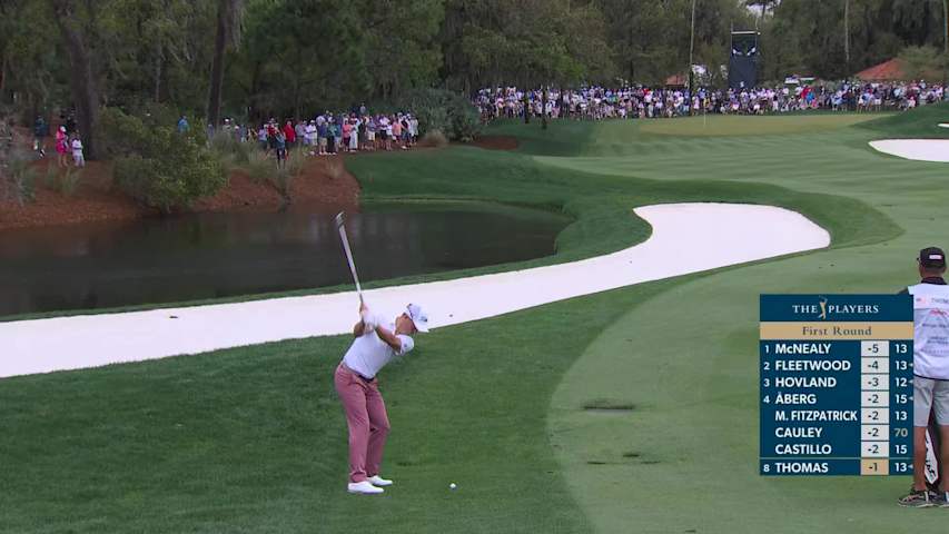 Justin Thomas hits 150-yard approach to 7 feet, sets up birdie on No. 5 at THE PLAYERS