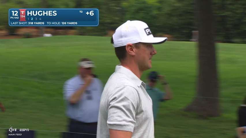 Mackenzie Hughes's 126-yard approach sets up birdie on No. 12 at Truist Championship