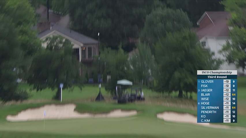 Tom Hoge gets up-and-down from 105 yards for birdie on No. 15 at ISCO Championship