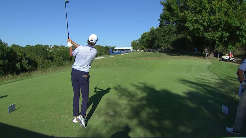 Adrien Dumont de Chassart makes birdie on No. 17 at Compliance Solutions