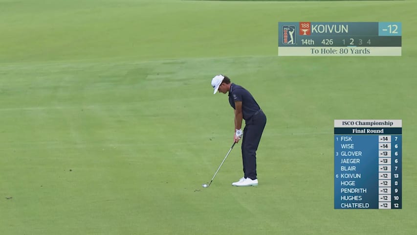 Jackson Koivun drains 17-foot birdie putt on No. 14 at ISCO Championship