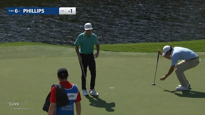 Trent Phillips makes short birdie putt at Wyndham