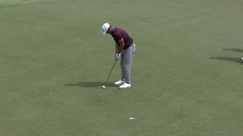 Bryson Nimmer makes birdie on No. 16 at Simmons Bank Open