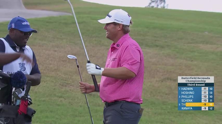 Braden Thornberry makes birdie on No. 11 at Butterfield Bermuda