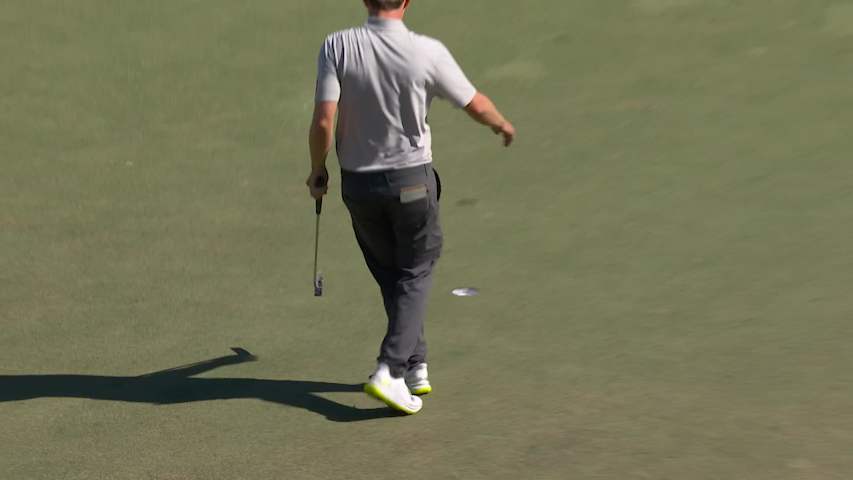 Matt Fitzpatrick sinks 26-foot birdie putt on No. 12 at Valspar