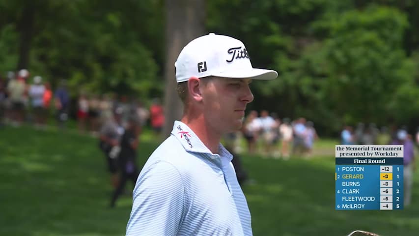 Ryan Gerard's 150-yard approach sets up birdie on No. 2 at the Memorial