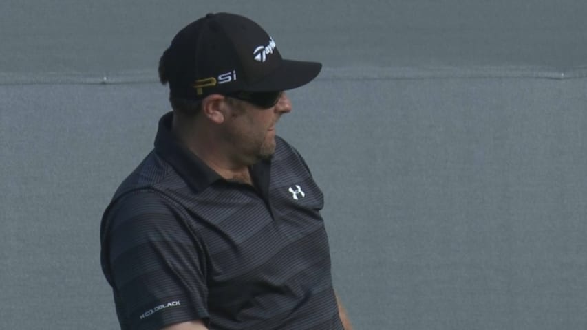 Steve Marino scrambles for birdie on the 72nd hole at Puerto Rico