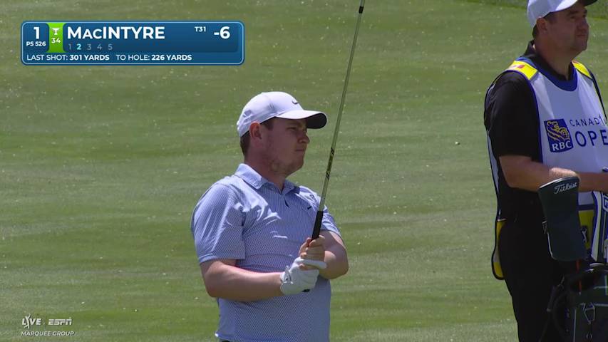 Robert MacIntyre makes birdie on No. 1 at RBC Canadian