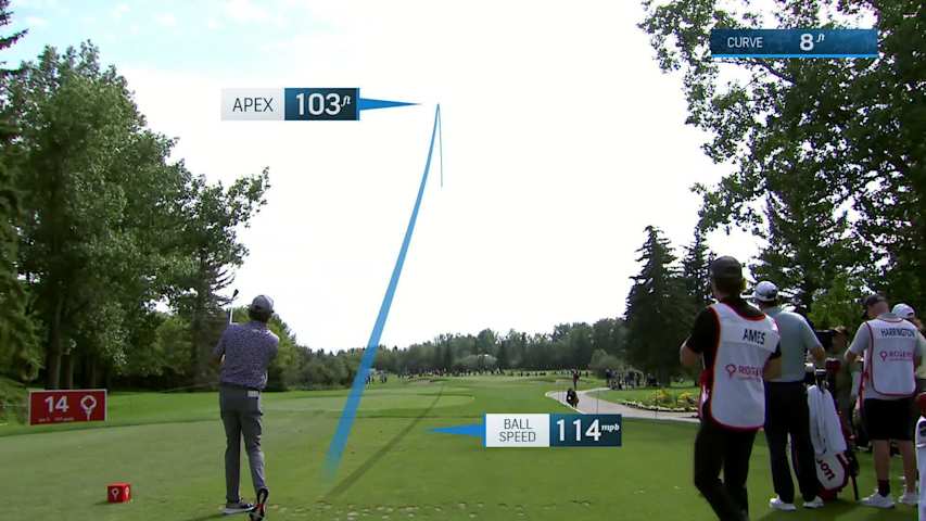 Stephen Ames makes birdie on No. 14 at Rogers Charity Classic