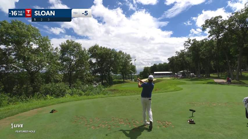 Roger Sloan throws a dart and birdies at John Deere