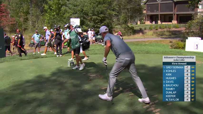 Webb Simpson hits tee shot to 12 feet, sets up birdie on No. 7 at Biltmore Championship