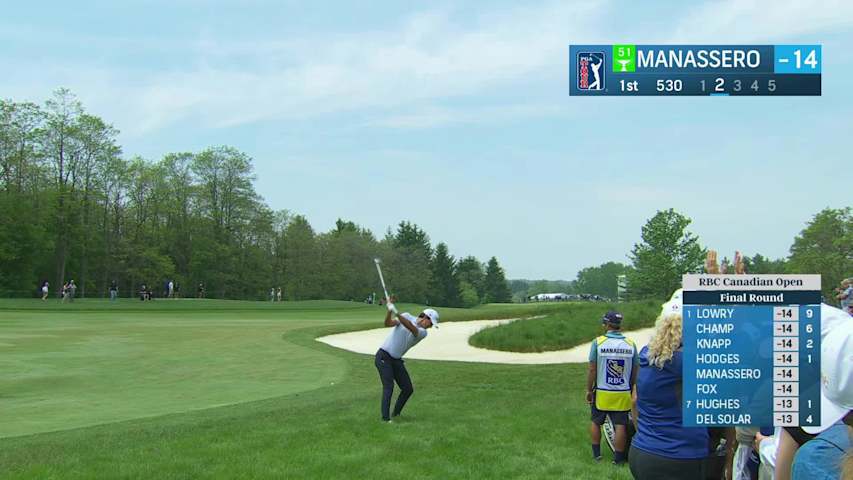 Overnight leader Matteo Manassero makes birdie at RBC Canadian