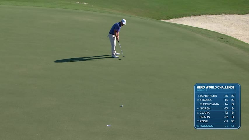 Brian Harman makes birdie on No. 15 at Hero World Challenge