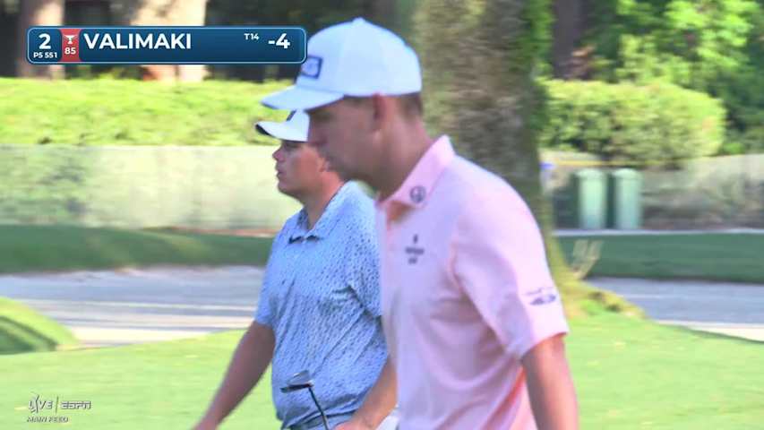 Sami Valimaki drains 5-foot putt for birdie on No. 2 at RBC Heritage
