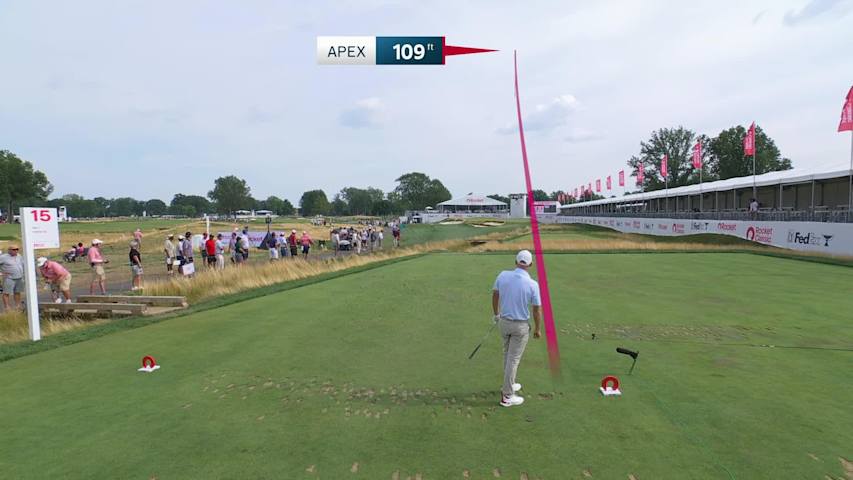 Brandt Snedeker hits tee shot to 2 feet, sets up birdie on No. 15 at Rocket Classic