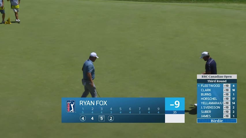 Ryan Fox drains 16-foot birdie putt on No. 4 at RBC Canadian