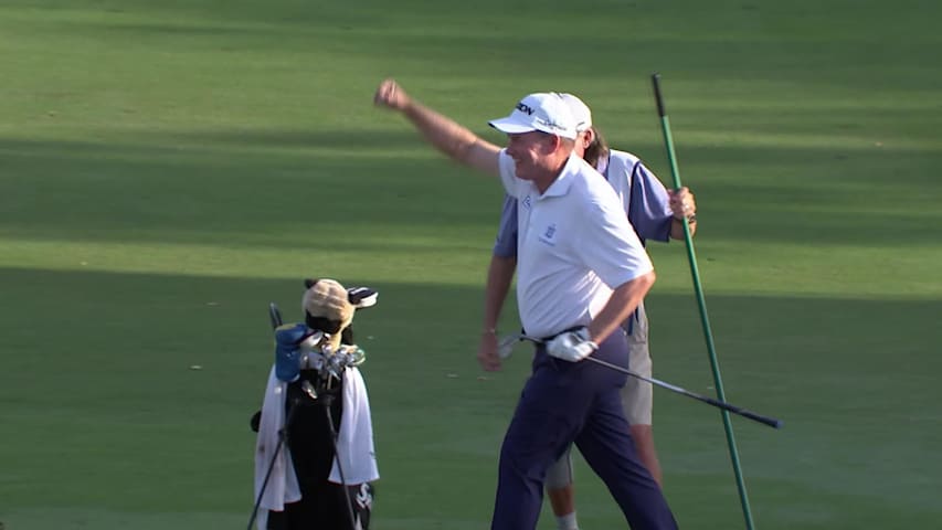 Joe Durant holes out for eagle on No. 18 at Chubb Classic