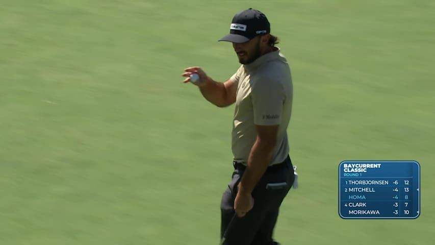 Max Homa sinks 19-foot birdie putt on No. 8 at Baycurrent