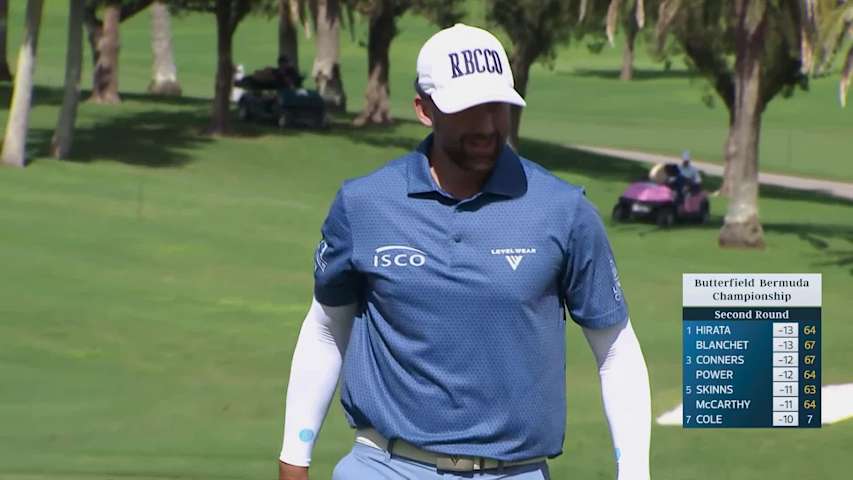 Ben Silverman drains 6-foot birdie putt on No. 6 at Butterfield Bermuda