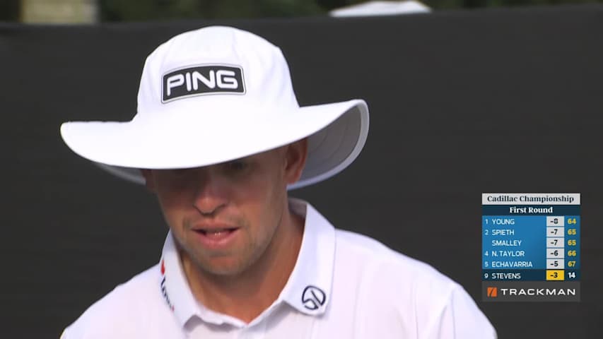 Sam Stevens hits tee shot to 11 feet, sets up birdie on No. 15 at Cadillac