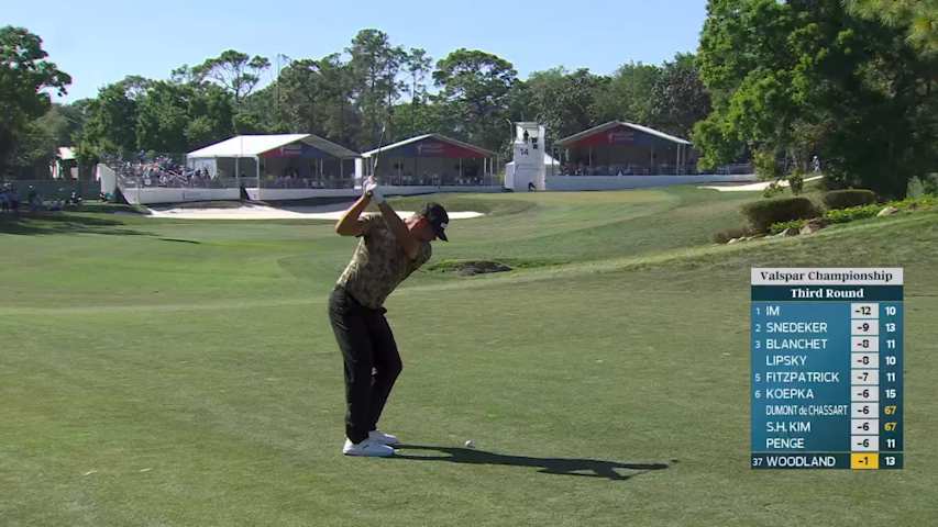 Gary Woodland hits 152-yard approach to 13 feet, sets up birdie on No. 14 at Valspar