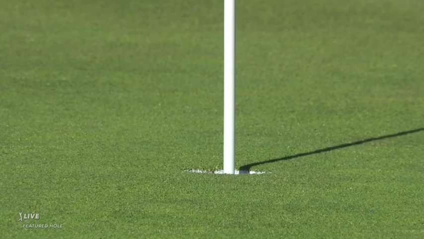 Jared du Toit's birdie chip in from high rough at Farmers